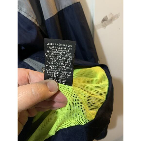 Vintage Starter Windbreaker Jacket Men's Size XL‎ Grey/Navy/Green Zip-Up - Picture 9 of 16